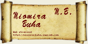 Miomira Buha vizit kartica